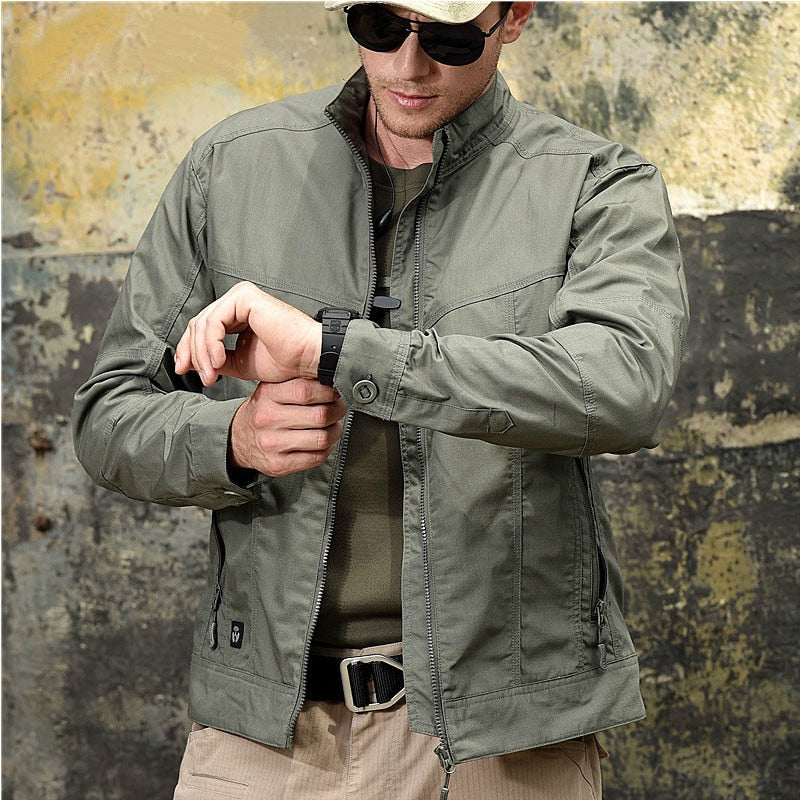 Cargo Tactical Jacket Men Wear-Resistant Waterproof Breathable Casual –  Rakhi Stores