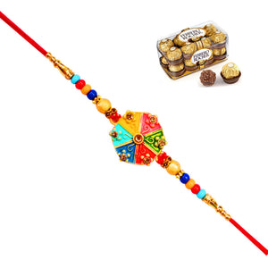 1 Rakhi - Handicraft Rakhi With Chocolates