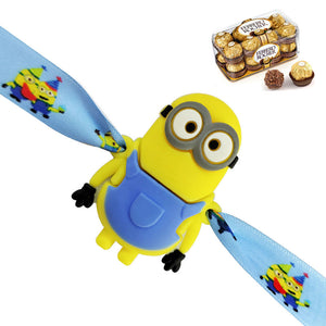 1 Rakhi - Cartoon Character Rakhi With Chocolates