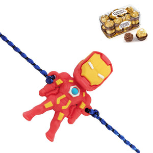 1 Rakhi - Ironman Rakhi With Chocolates