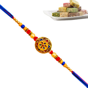 1 Rakhi - Colourful Rakhi With Sweets