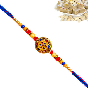 1 Rakhi - Colourful Rakhi With Sweets