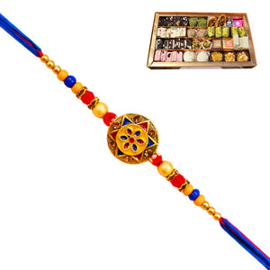 1 Rakhi - Colourful Rakhi With Sweets