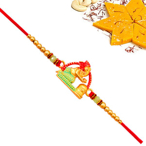 1 Rakhi - Ganesha Rakhi With Indian Sweet