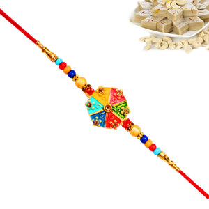 1 Rakhi - Handicraft Rakhi With Indian Sweet