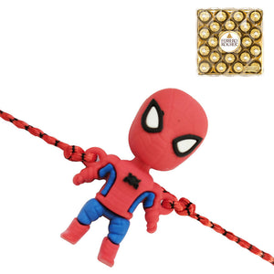 1 Rakhi - Spiderman Rakhi With Chocolates