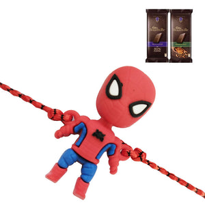 1 Rakhi - Spiderman Rakhi With Chocolates