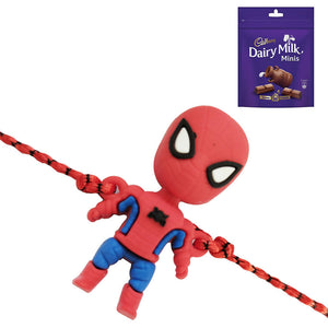 1 Rakhi - Spiderman Rakhi With Chocolates