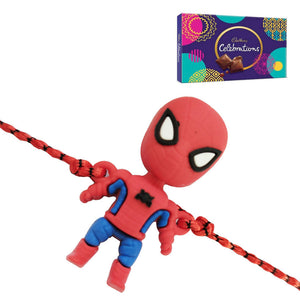 1 Rakhi - Spiderman Rakhi With Chocolates