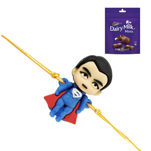 1 Rakhi - Superman Rakhi With Chocolates