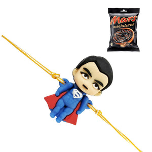 1 Rakhi - Superman Rakhi With Chocolates