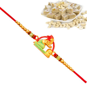 1 Rakhi - Ganesha Rakhi With Indian Sweet