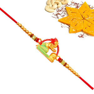 1 Rakhi - Ganesha Rakhi With Indian Sweet