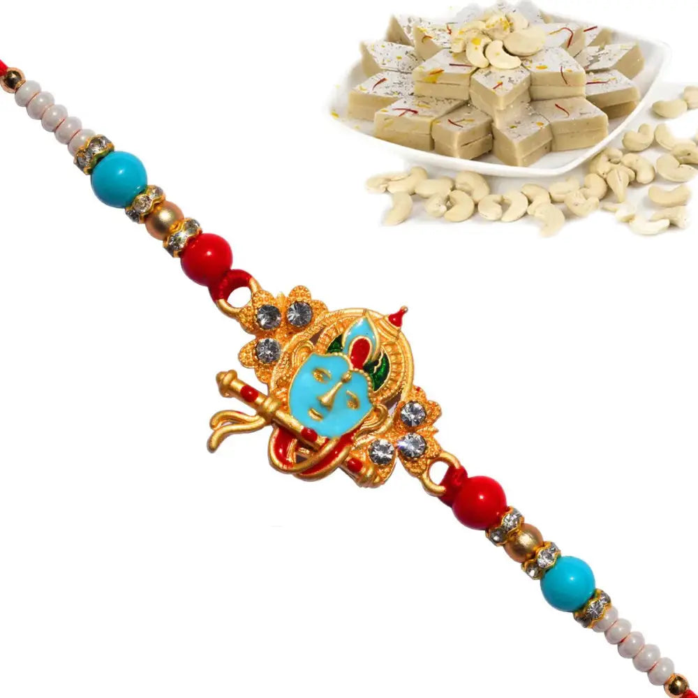 1 Rakhi - Krishna Rakhi With Indian Sweets