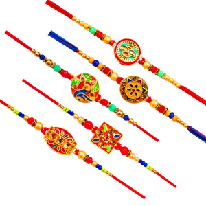 5 Rakhi - Handicraft Rakhi Set