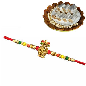 1 Rakhi - Auspicious Kalash Rakhi With Indian Sweets