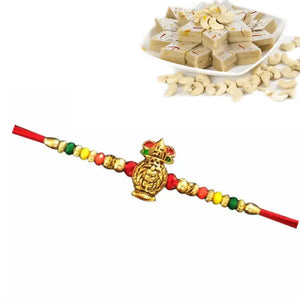 1 Rakhi - Auspicious Kalash Rakhi With Indian Sweets