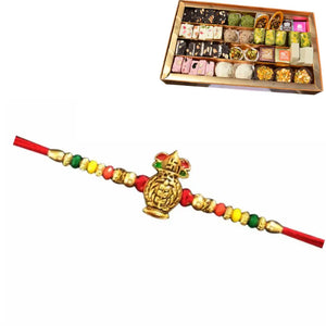 1 Rakhi - Auspicious Kalash Rakhi With Indian Sweets