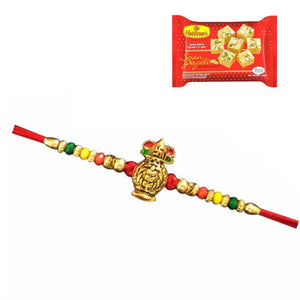 1 Rakhi - Auspicious Kalash Rakhi With Indian Sweets