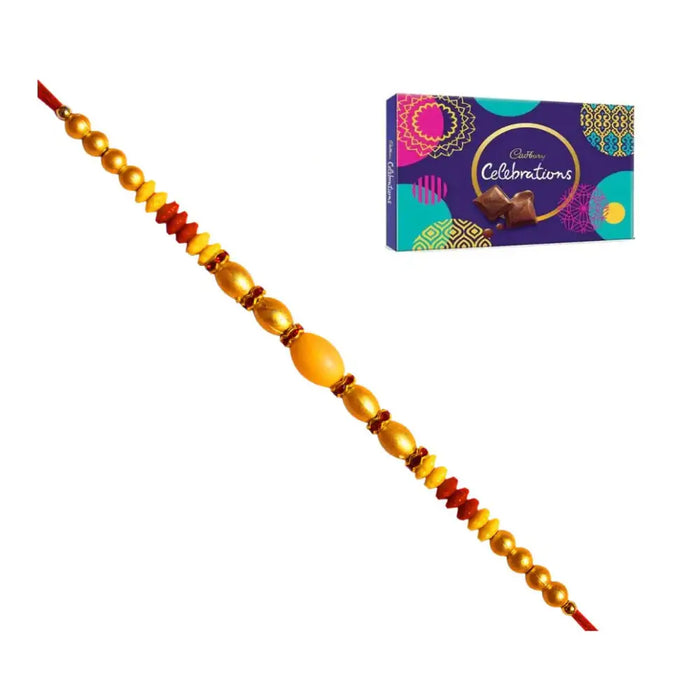 1 Rakhi - Beads Rakhi With Chocolate Box