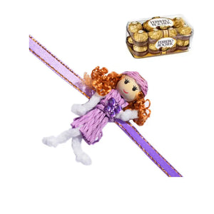 1 Rakhi - Beautiful Doll Rakhi With Chocolate Box