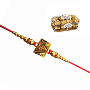 1 Rakhi - Unique Design Rakhi With Chocolate Box