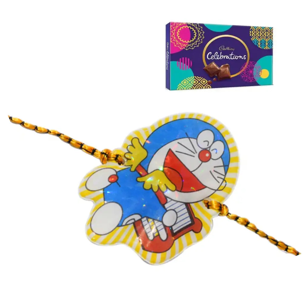 1 Rakhi - Doraemon Rakhi With Chocolate Box