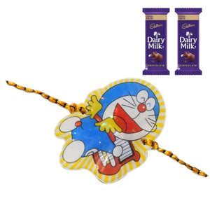 1 Rakhi - Doraemon Rakhi With Chocolate Box