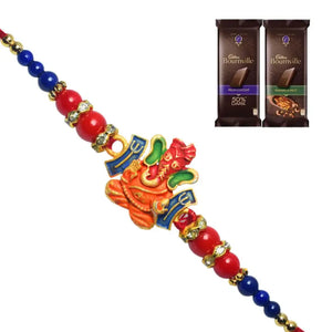 1 Rakhi - Ganapati Rakhi With Chocolate Box