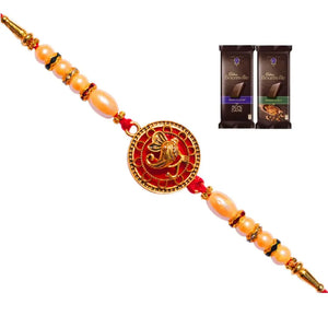 1 Rakhi - Ganesha Rakhi With Chocolate Box