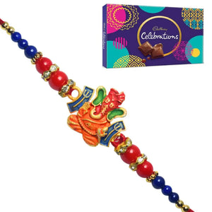 1 Rakhi - Ganapati Rakhi With Chocolate Box