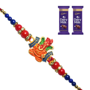 1 Rakhi - Ganapati Rakhi With Chocolate Box