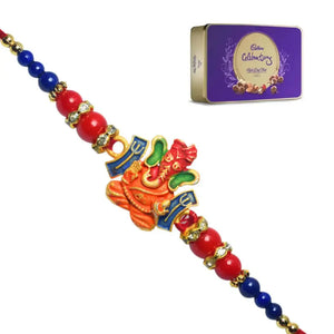 1 Rakhi - Ganapati Rakhi With Chocolate Box