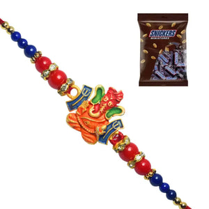 1 Rakhi - Ganapati Rakhi With Chocolate Box