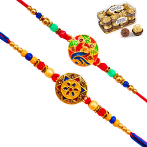 2 Rakhi - Designer Rakhi With Chocolates