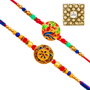 2 Rakhi - Designer Rakhi With Chocolates