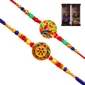 2 Rakhi - Designer Rakhi With Chocolates