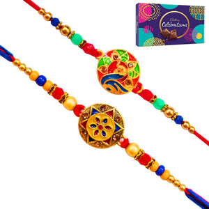 2 Rakhi - Designer Rakhi With Chocolates