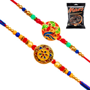 2 Rakhi - Designer Rakhi With Chocolates