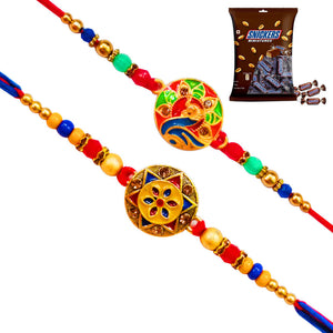 2 Rakhi - Designer Rakhi With Chocolates