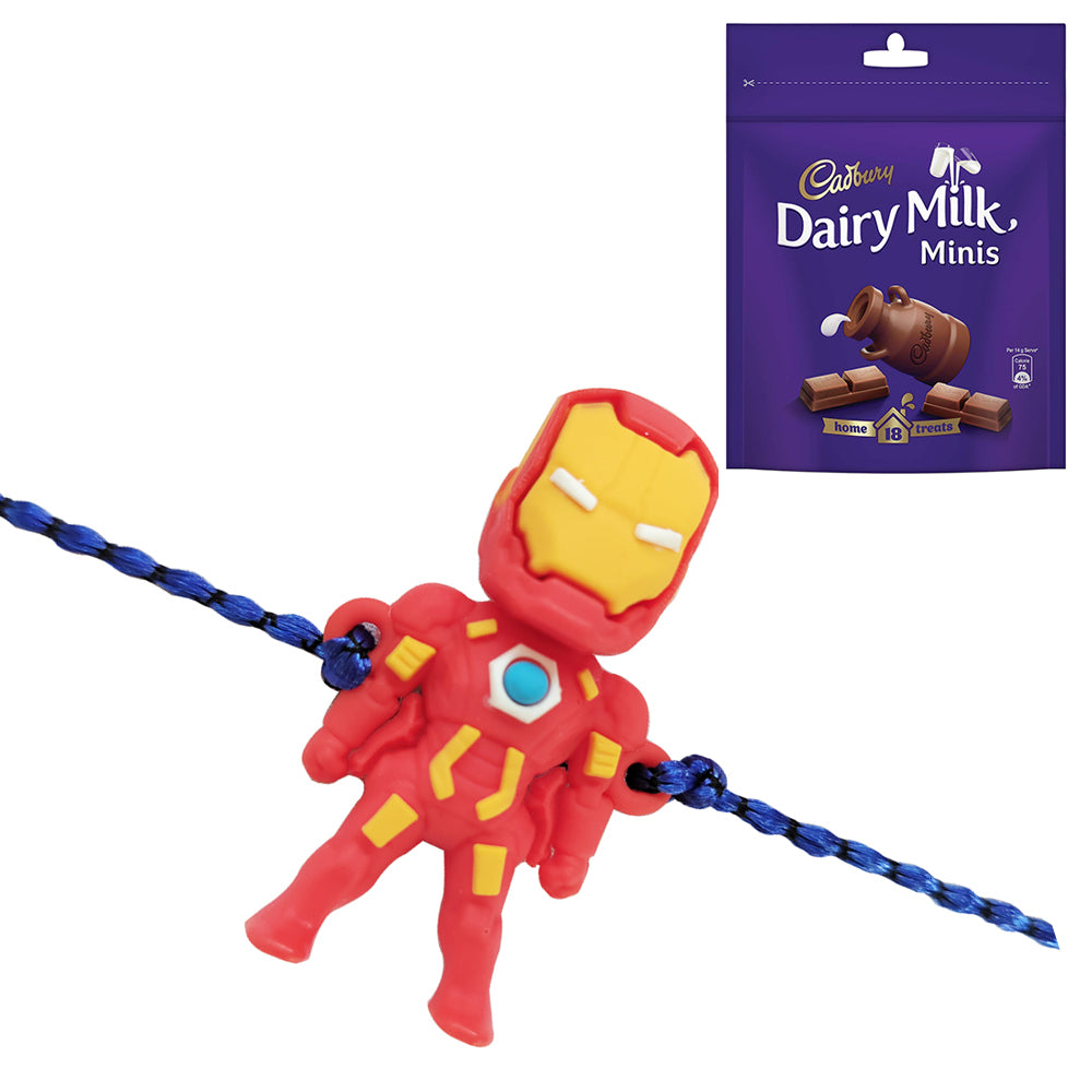 1 Rakhi - Ironman Rakhi With Chocolates