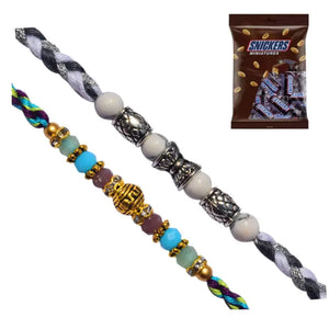 2 Rakhi - Beautiful Rakhi Set With Chocolate Box