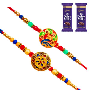 2 Rakhi - Designer Rakhi With Chocolates