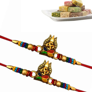 2 Rakhi - Devine Rakhi With Indian Sweets