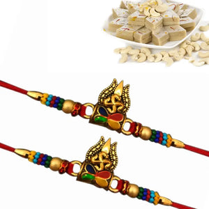 2 Rakhi - Devine Rakhi With Indian Sweets