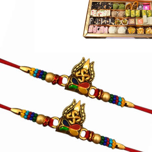 2 Rakhi - Devine Rakhi With Indian Sweets