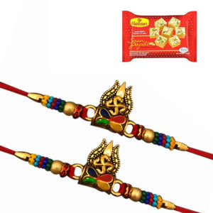 2 Rakhi - Devine Rakhi With Indian Sweets