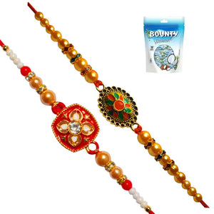 2 Rakhi - Fancy Rakhi with Chocolate Box