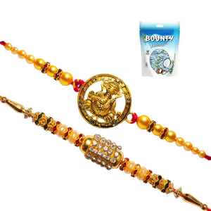 2 Rakhi - Premium Handcrafted Rakhi With Chocolate Box