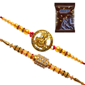 2 Rakhi - Premium Handcrafted Rakhi With Chocolate Box